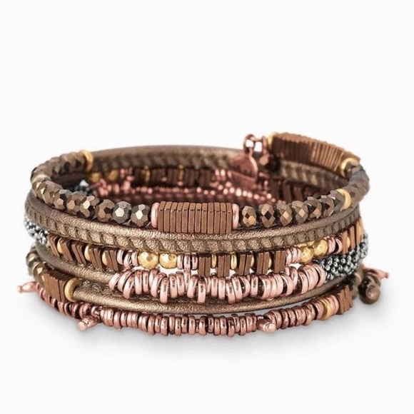 Stella & Dot Jarne Coil Wrap Bracelet Bronze - Picture 2 of 6